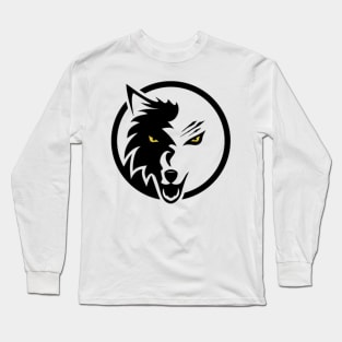 Circular Wolf Head Long Sleeve T-Shirt